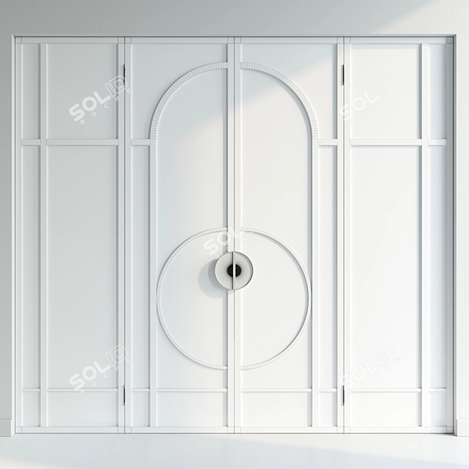 Dual Door Material Options 3D model image 3