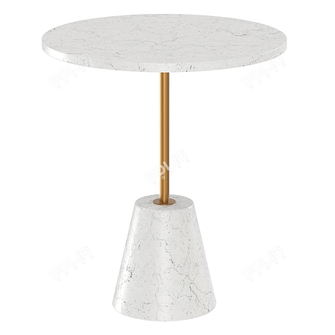 Elegant BIANCA Side Table 3D model image 1