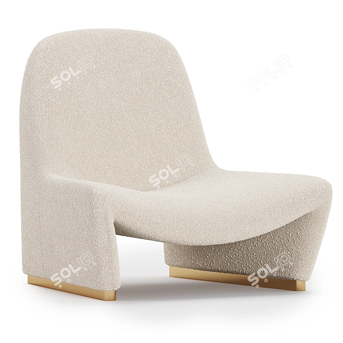 Italian Boucle Alky Lounge Chairs 3D model image 1