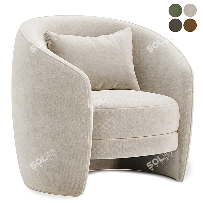  Stylish Fernie Chair Collection 3D model image 1