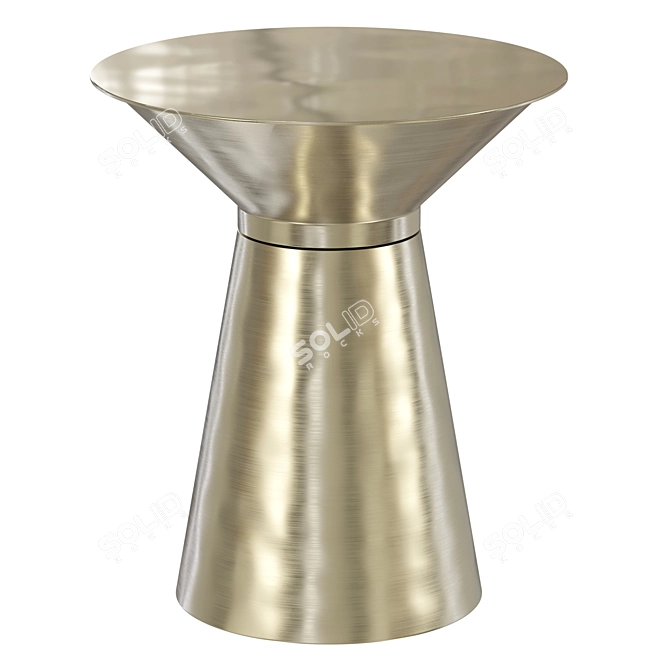 Elegant POLI Side Table Gold 3D model image 1