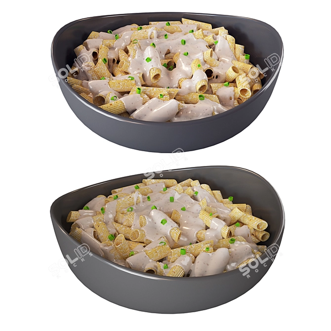 Velvety Penne Pasta Meal 3D model image 1