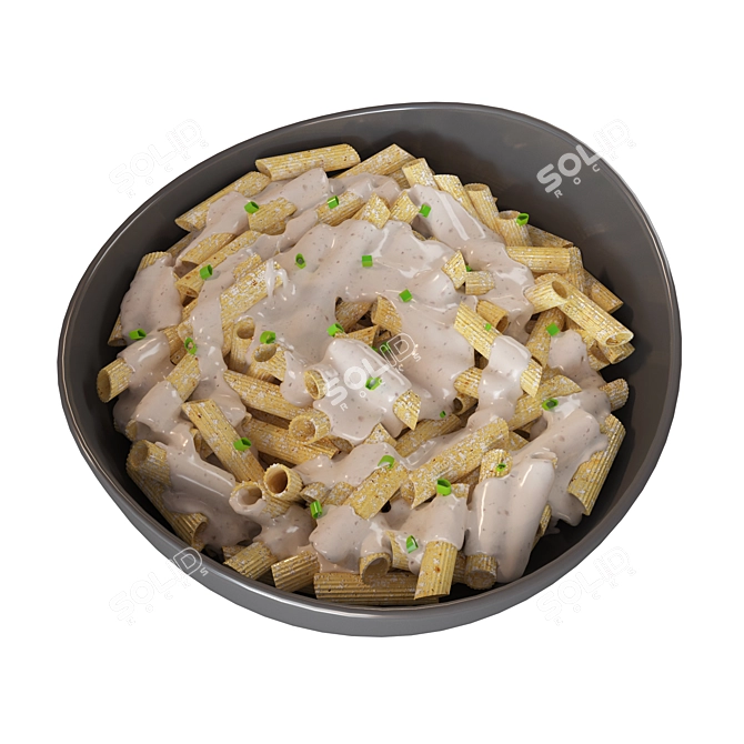 Velvety Penne Pasta Meal 3D model image 3