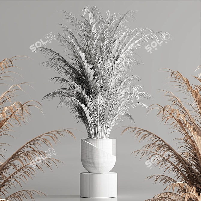 Modern 99 Dry Indoor Plants 3D model image 12