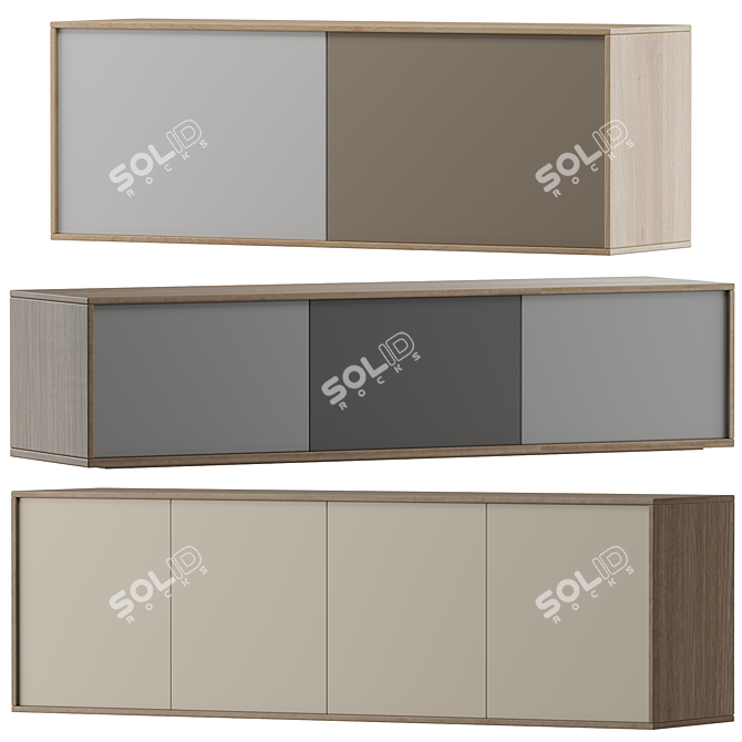  Scandinavian Style TV Stand 3D model image 1