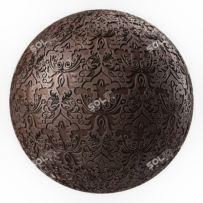 Metallic 4K Seamless Texture PBR 3D model image 5