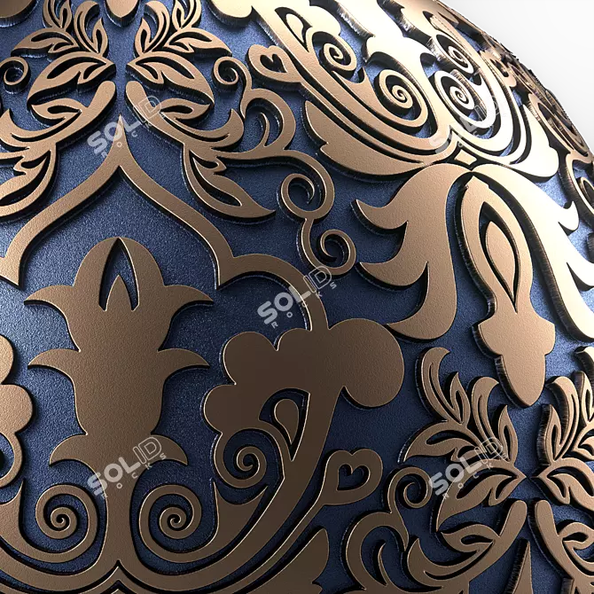 Metallic 4K Seamless Texture PBR 3D model image 8