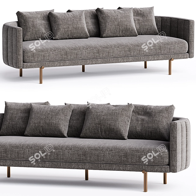 Modern Torii Fabric Sofa Minotti 3D model image 1