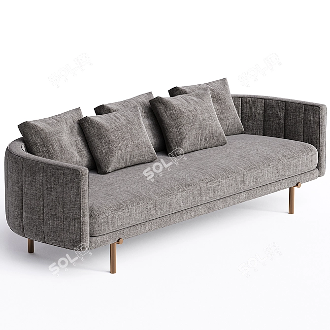 Modern Torii Fabric Sofa Minotti 3D model image 2