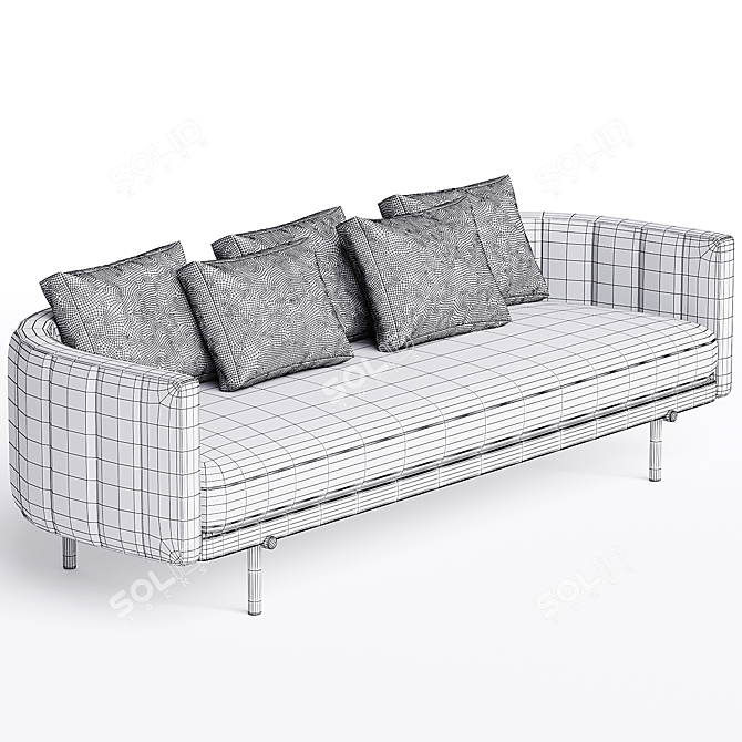 Modern Torii Fabric Sofa Minotti 3D model image 3