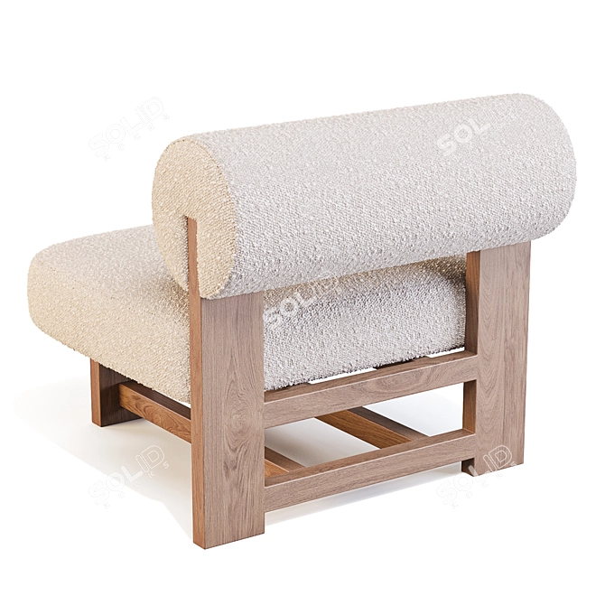 Sculptural Elegance Accent Chair 3D model image 5