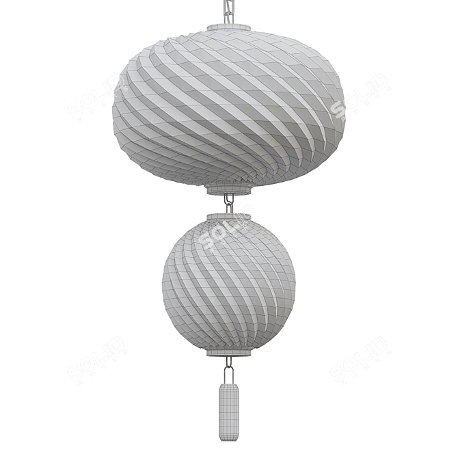 Dual Level Pendant Light 3D model image 2