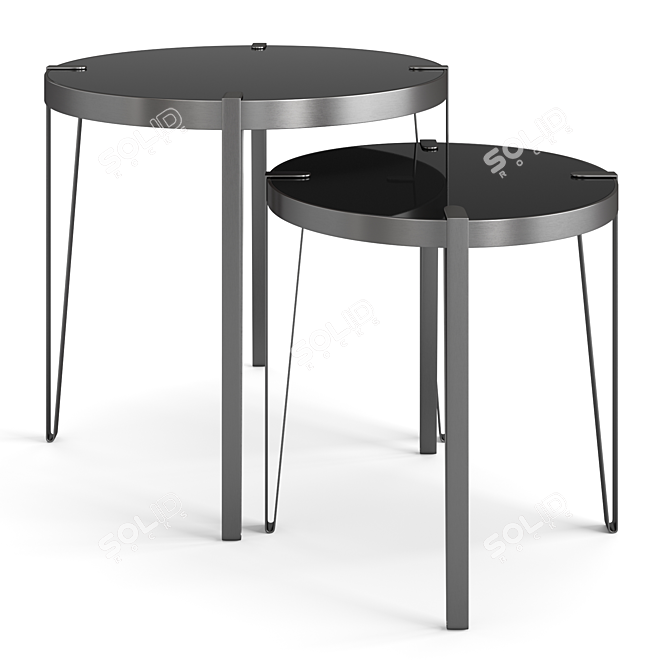 Trussardi Casa Bondai Tables Set 3D model image 4