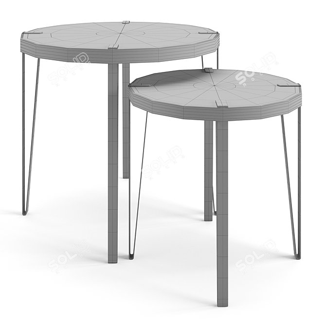 Trussardi Casa Bondai Tables Set 3D model image 5