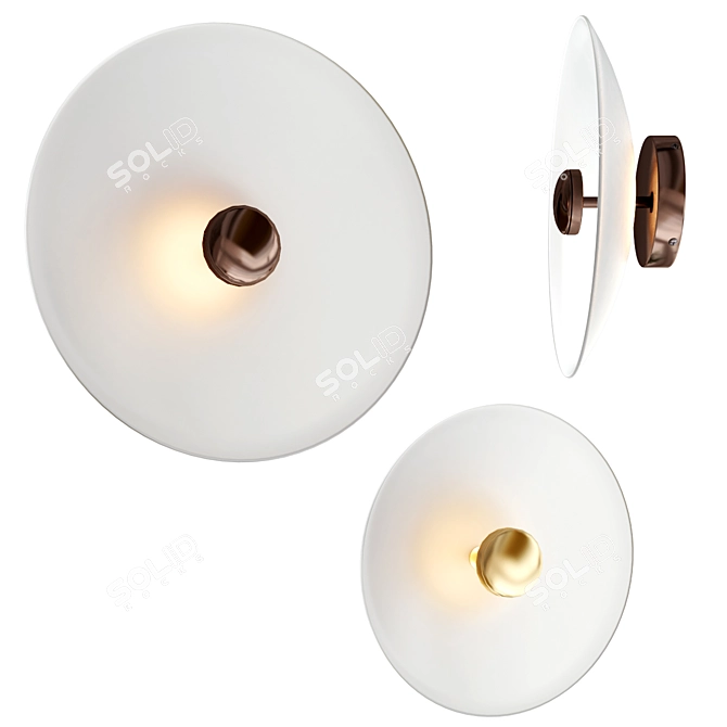 Elegant Bronze Cielo Wall Light 3D model image 1