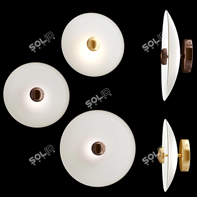 Elegant Bronze Cielo Wall Light 3D model image 2