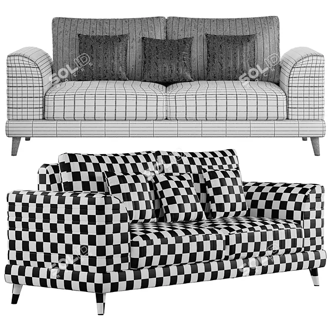 Luxury Tissot Dubai Sofa Design 3D model image 2