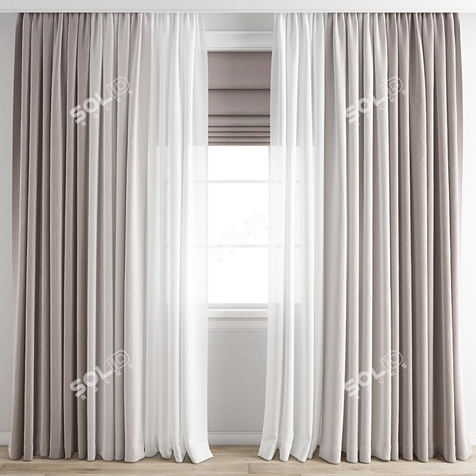 Detailed Curtain Model Set 3D model image 1