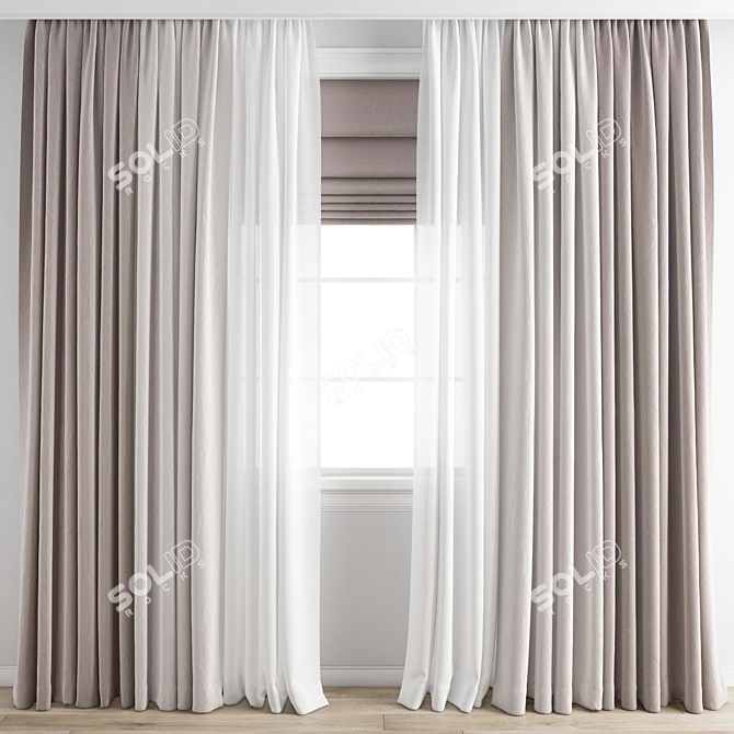 Detailed Curtain Model Set 3D model image 4