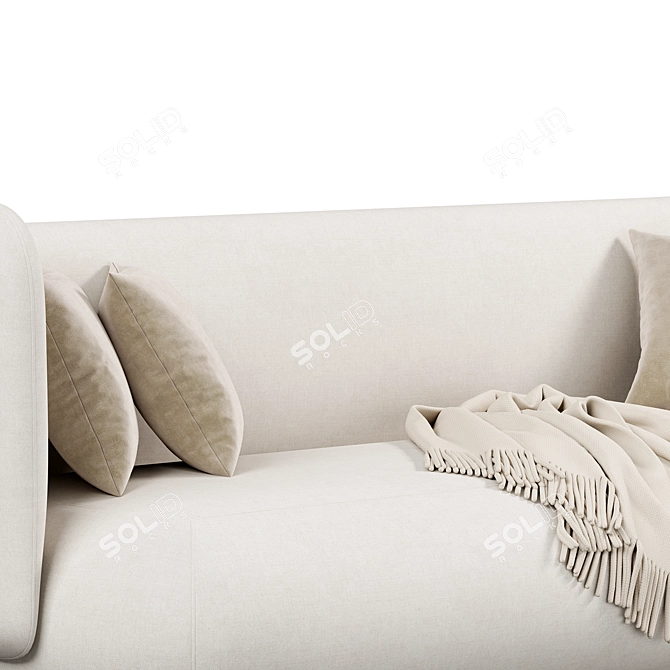 Sleek Modern Rico Divan Sofa 3D model image 5