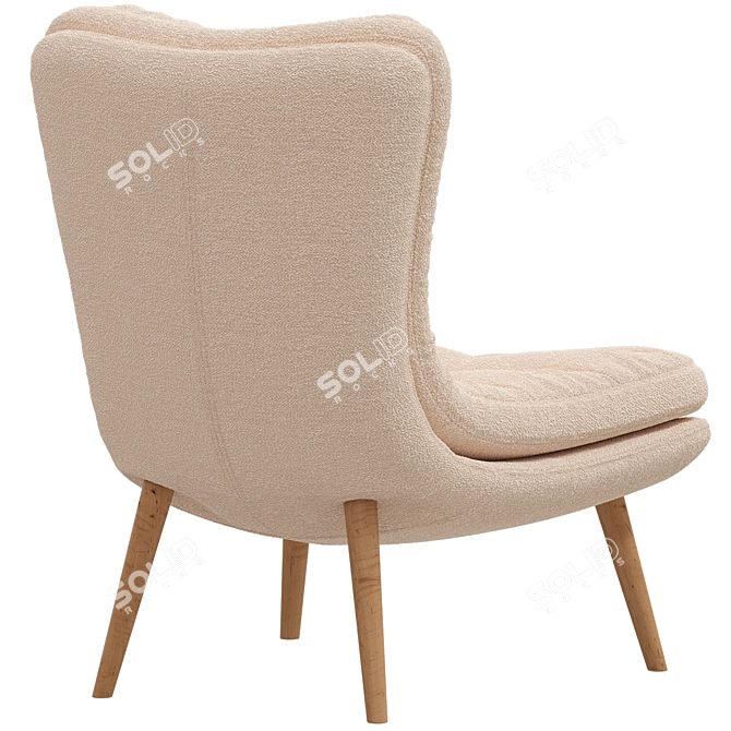  Plush Glasgow Armchair Combo 3D model image 4