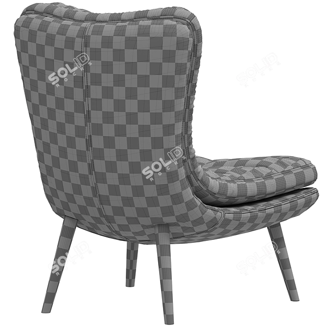  Plush Glasgow Armchair Combo 3D model image 6