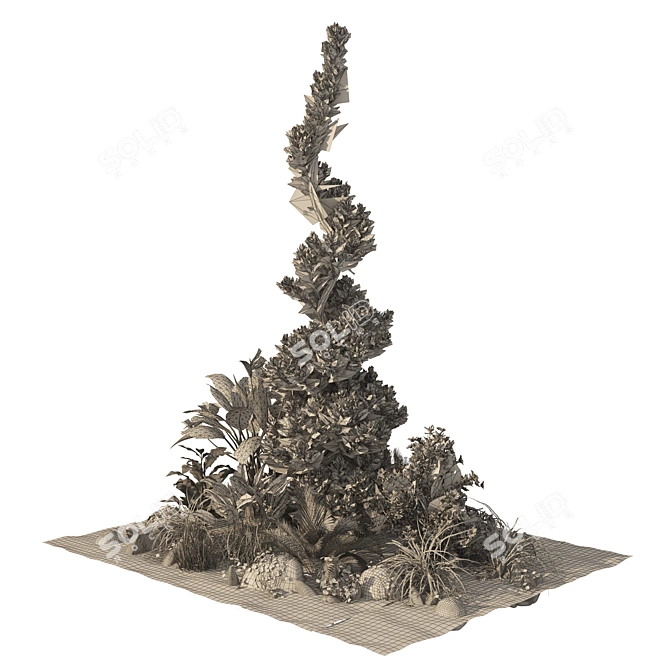 Rustic Garden Plant Collection 3D model image 6