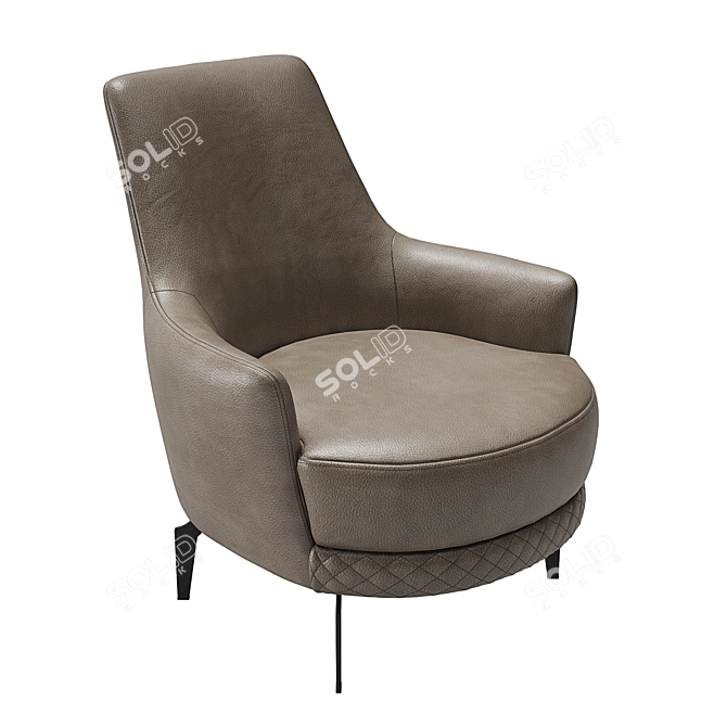 Milan Armchair by Kaza 3D model image 2