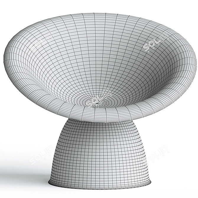 Sophisticated Modern Armchair Design 3D model image 3