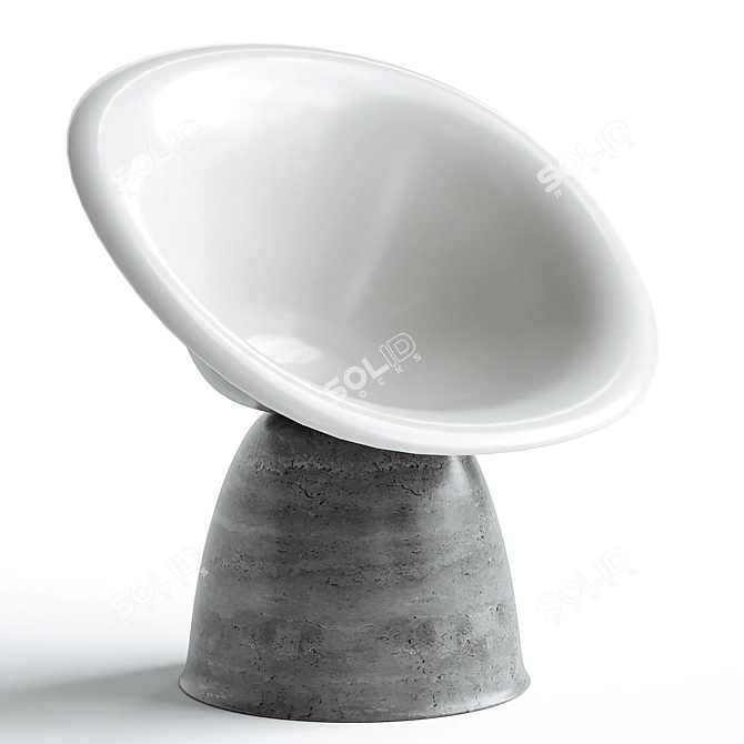 Stylish Midi Armchair by Imperfettolab 3D model image 1