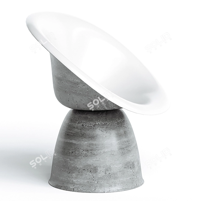 Stylish Midi Armchair by Imperfettolab 3D model image 3