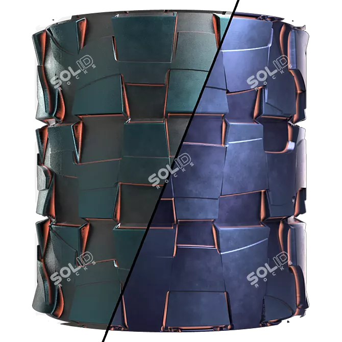 SiFi Metal Pattern 3D Texture 3D model image 7