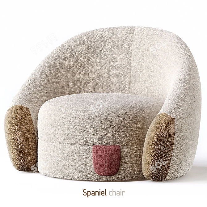 Elegant Spaniel Chair 3D model image 1