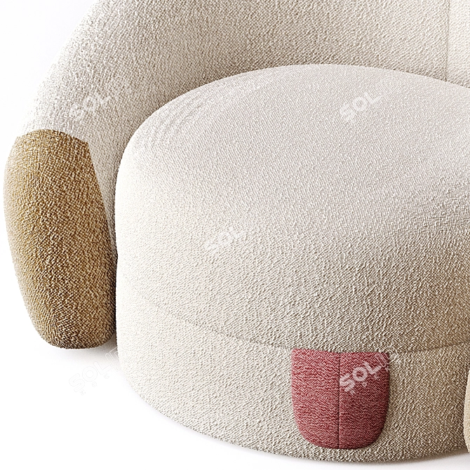 Elegant Spaniel Chair 3D model image 3