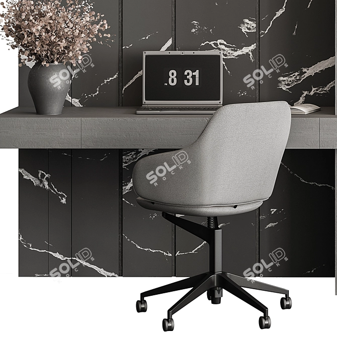  Home Office Furniture Set 413 3D model image 2