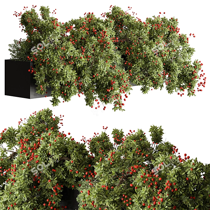 Outdoor Hanging Plant Decor 504 3D model image 2