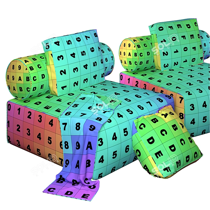 Modular Shinto Sofa: Design Revolution 3D model image 3