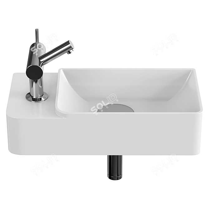 Cosmic White Fancy Basin 3D model image 2