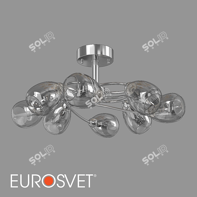 Eurosvet Noemi Ceiling Light, Glass Shades 3D model image 2