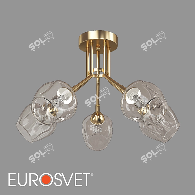Eurosvet Marci Glass Ceiling Light 3D model image 1