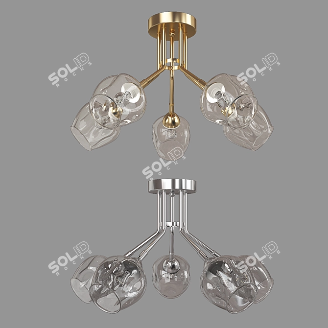 Eurosvet Marci Glass Ceiling Light 3D model image 3