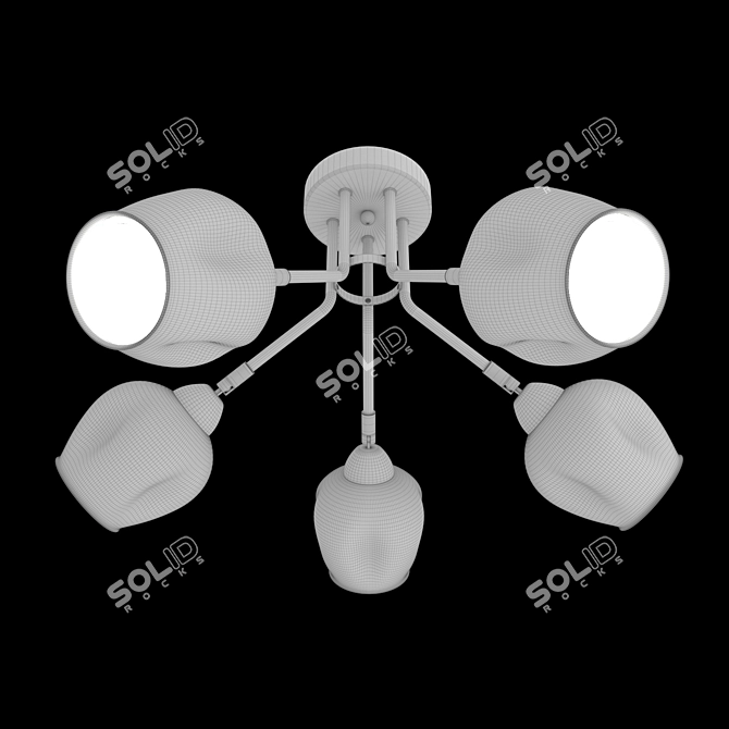 Eurosvet Marci Glass Ceiling Light 3D model image 4