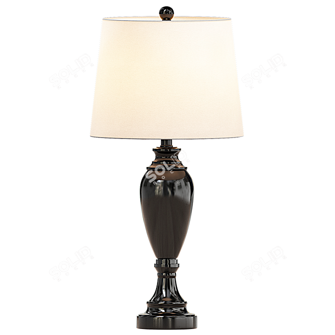 Elegant Akhtari Metal Table Lamp 3D model image 1