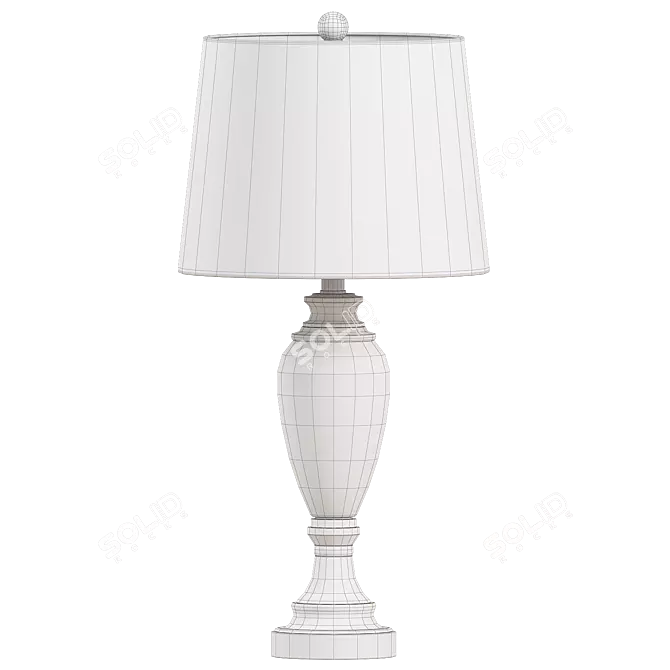 Elegant Akhtari Metal Table Lamp 3D model image 3