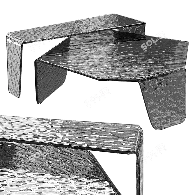 Modern Arketipo Chimera Glass Furniture 3D model image 3