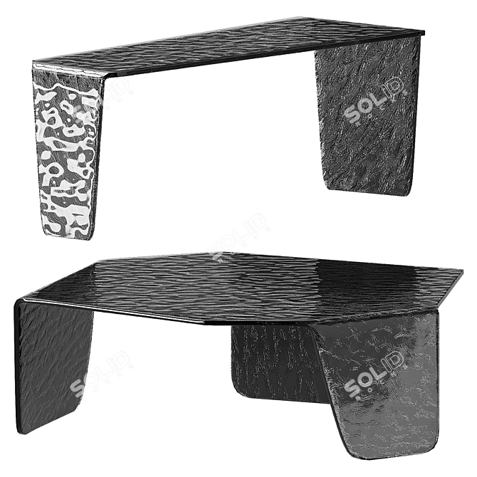 Modern Arketipo Chimera Glass Furniture 3D model image 4