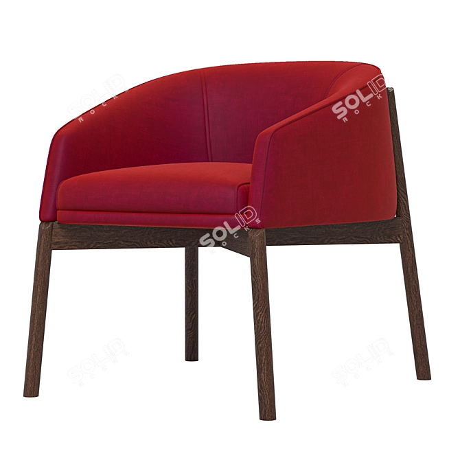 Modern Upholstered Armchair by CTS 3D model image 3