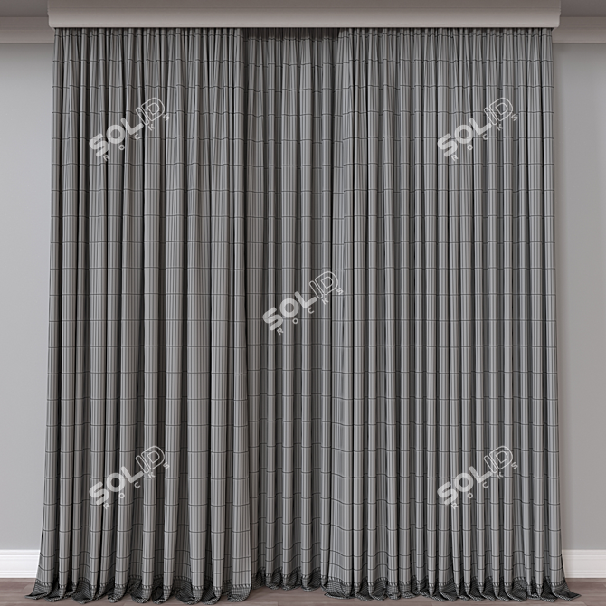  Versatile 3D Curtain Model 3D model image 4