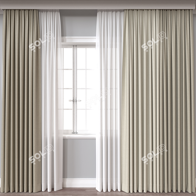  Curtain 618 3D Model 3D model image 1