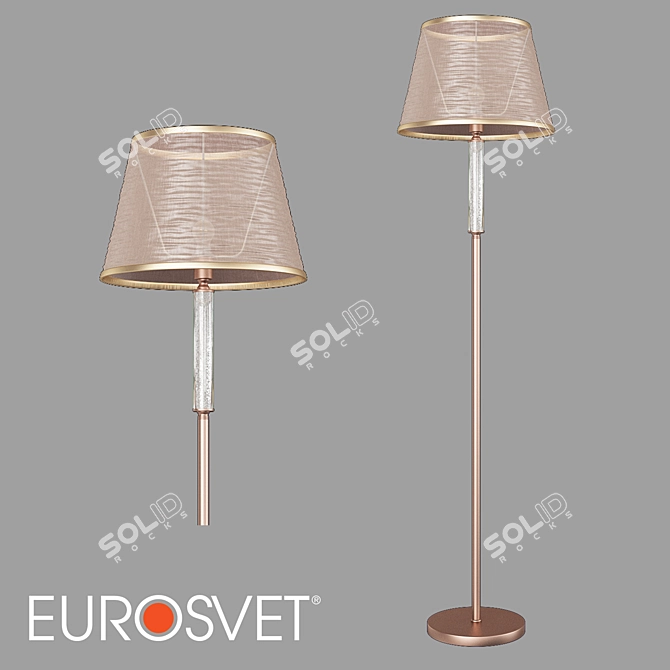 Eurosvet Alcamo Floor Lamp with Shade 3D model image 1
